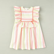 JOSE VARON - Neon Stripe Dress