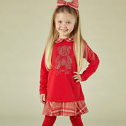 A DEE - Maria Check Teddy Dress - Red