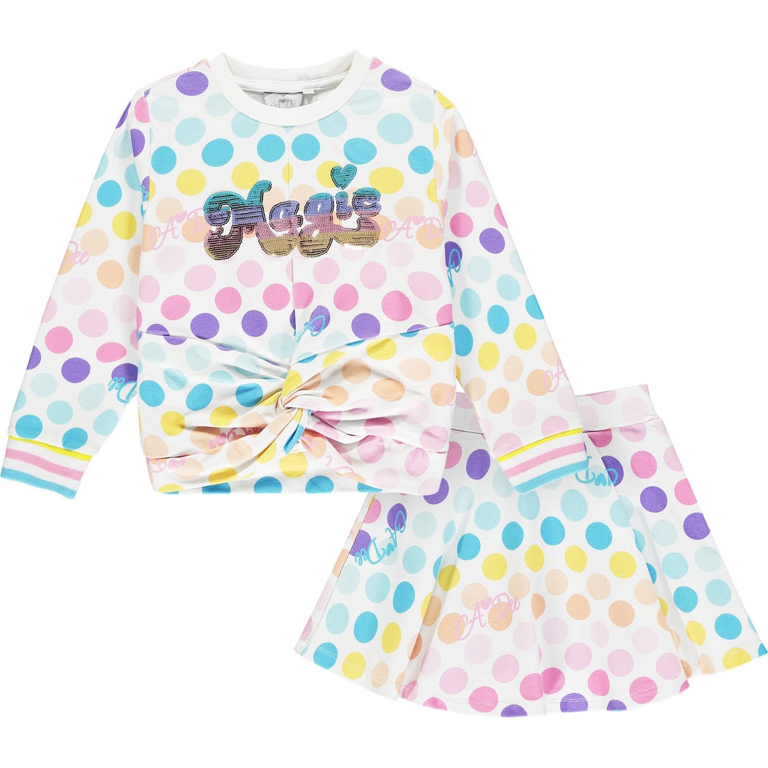 A DEE - Polka Dot Skort Set