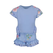 LAPIN HOUSE - Floral Ruffle Short Set - Blue