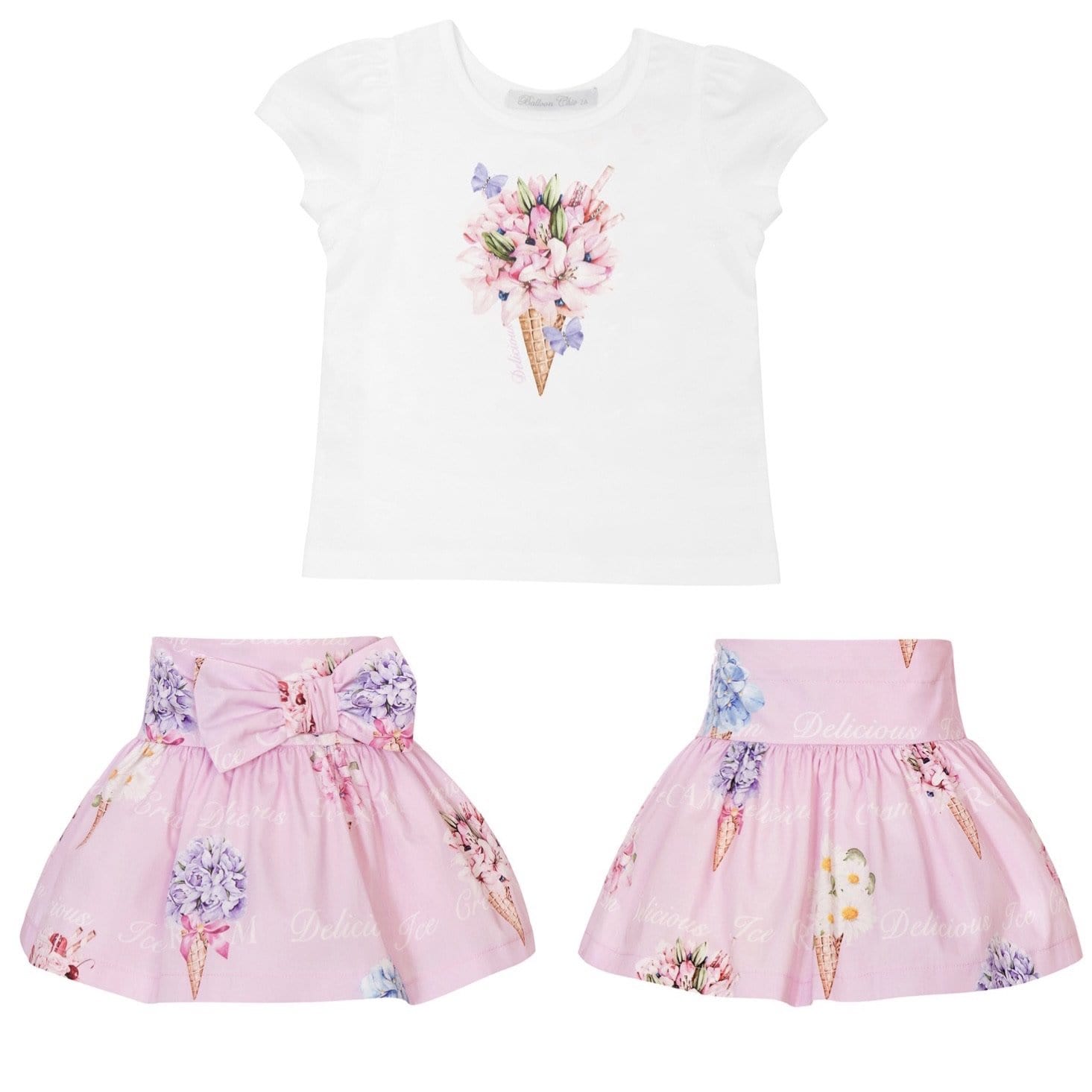 BALLOON CHIC - Ice Cream Skirt Set - Pink