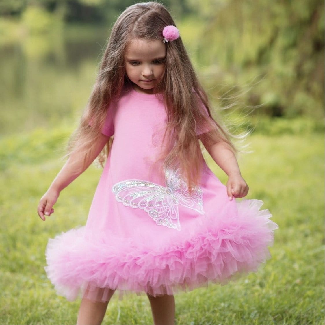 DAGA - Butterfly Tutu Dress - Pink