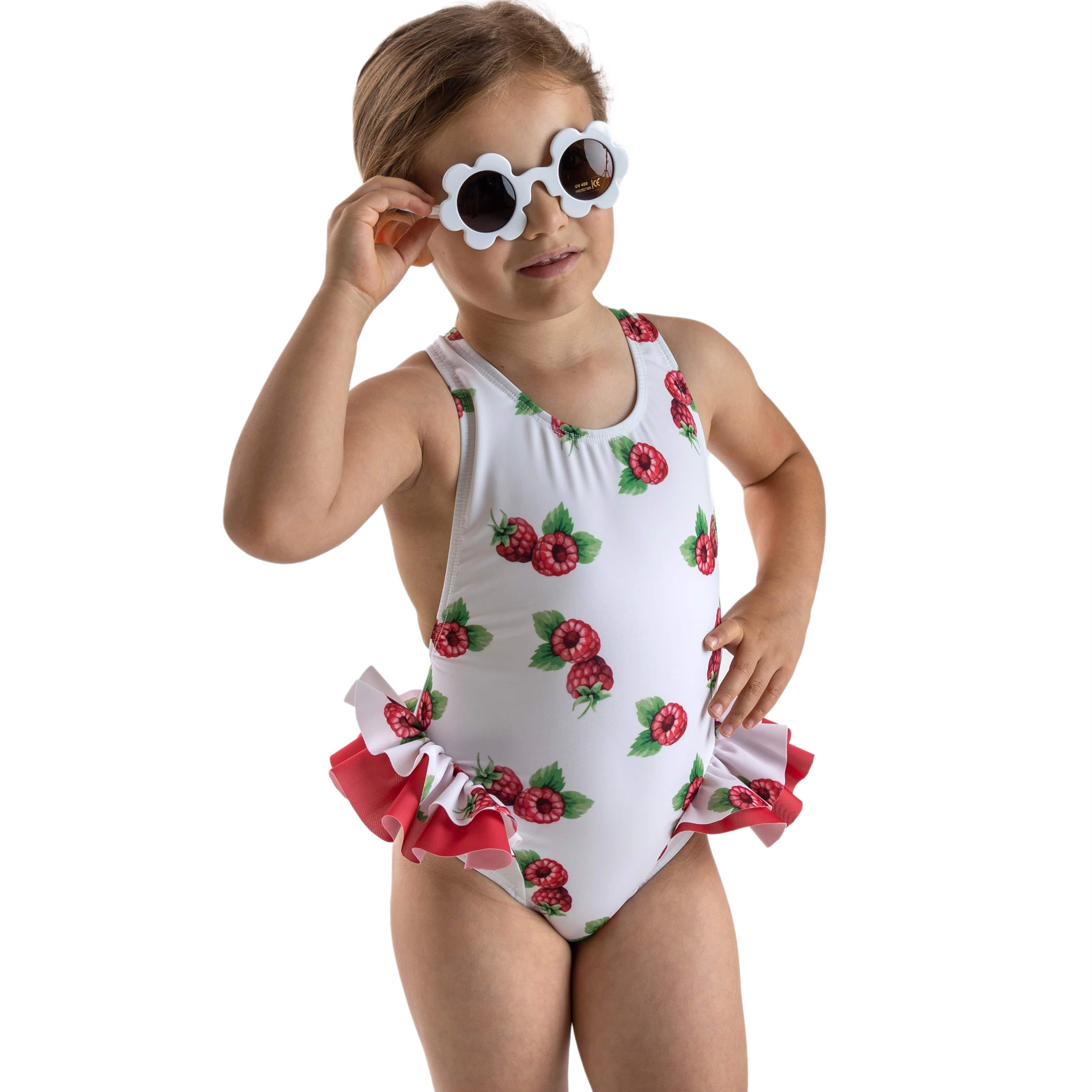 MEIA PATA - Mahe Raspberries Print Swimsuit - Crimson