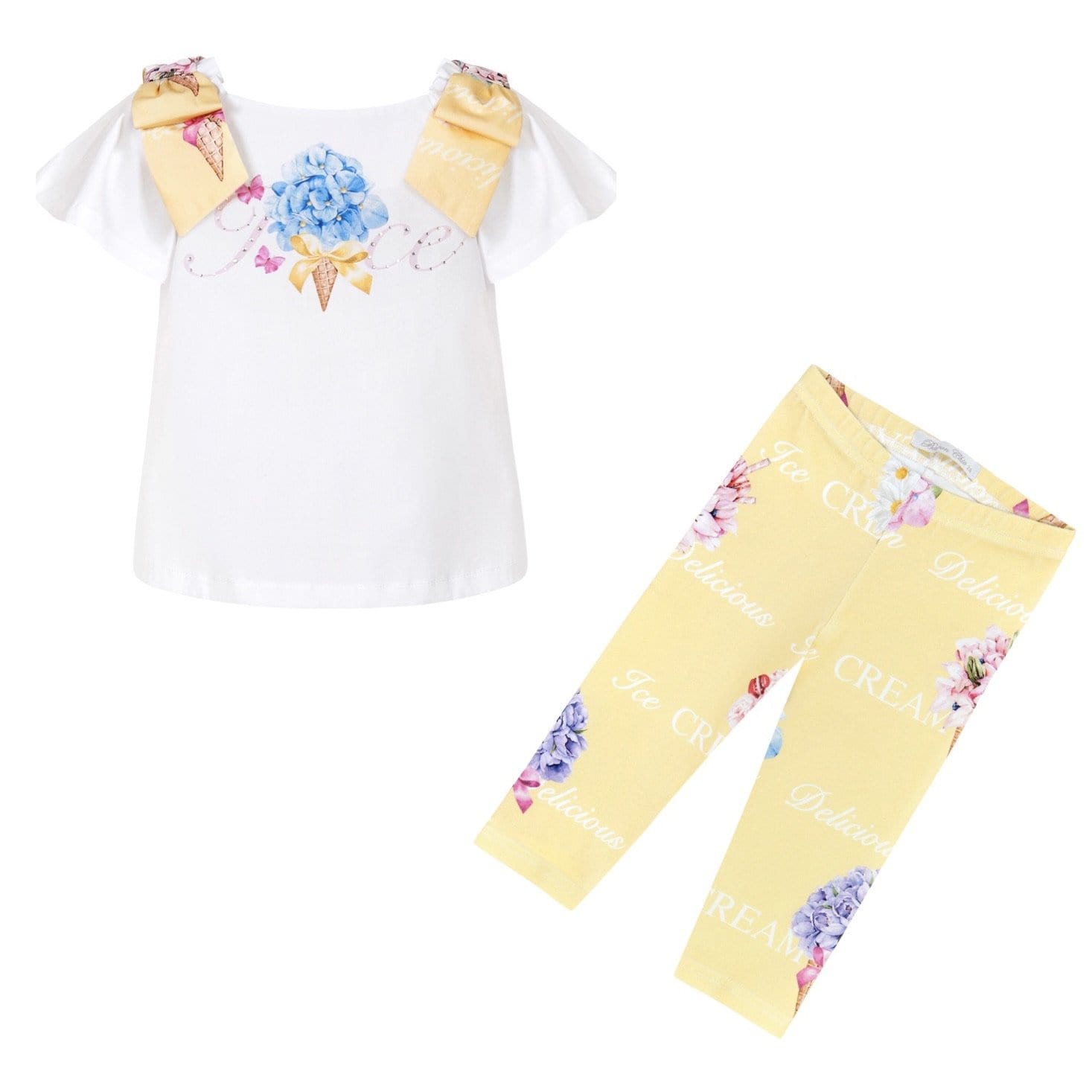 BALLOON CHIC - Ice Cream Leggings Set - Yellow