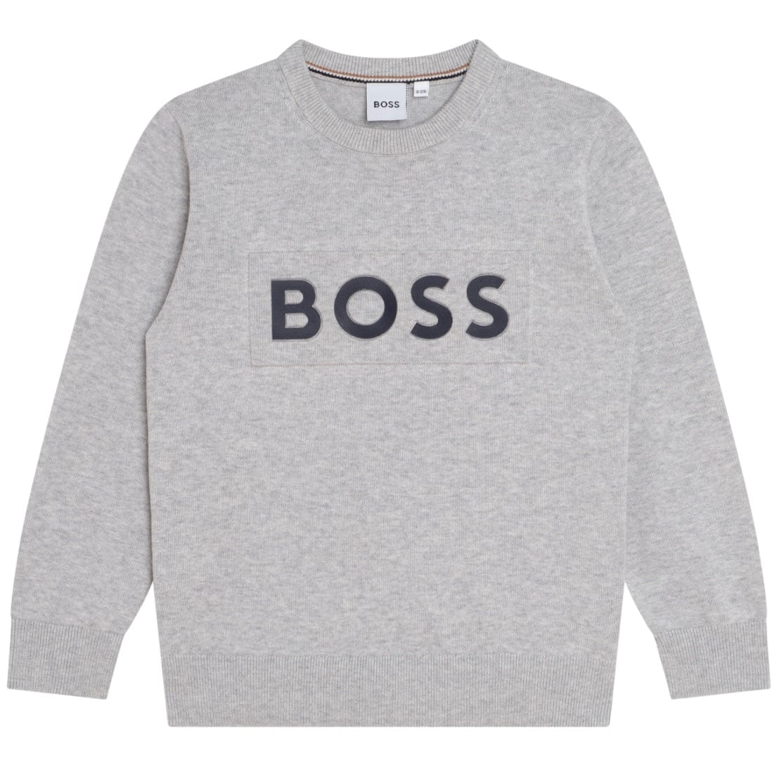 HUGO BOSS - Logo Knit Sweater -  Grey