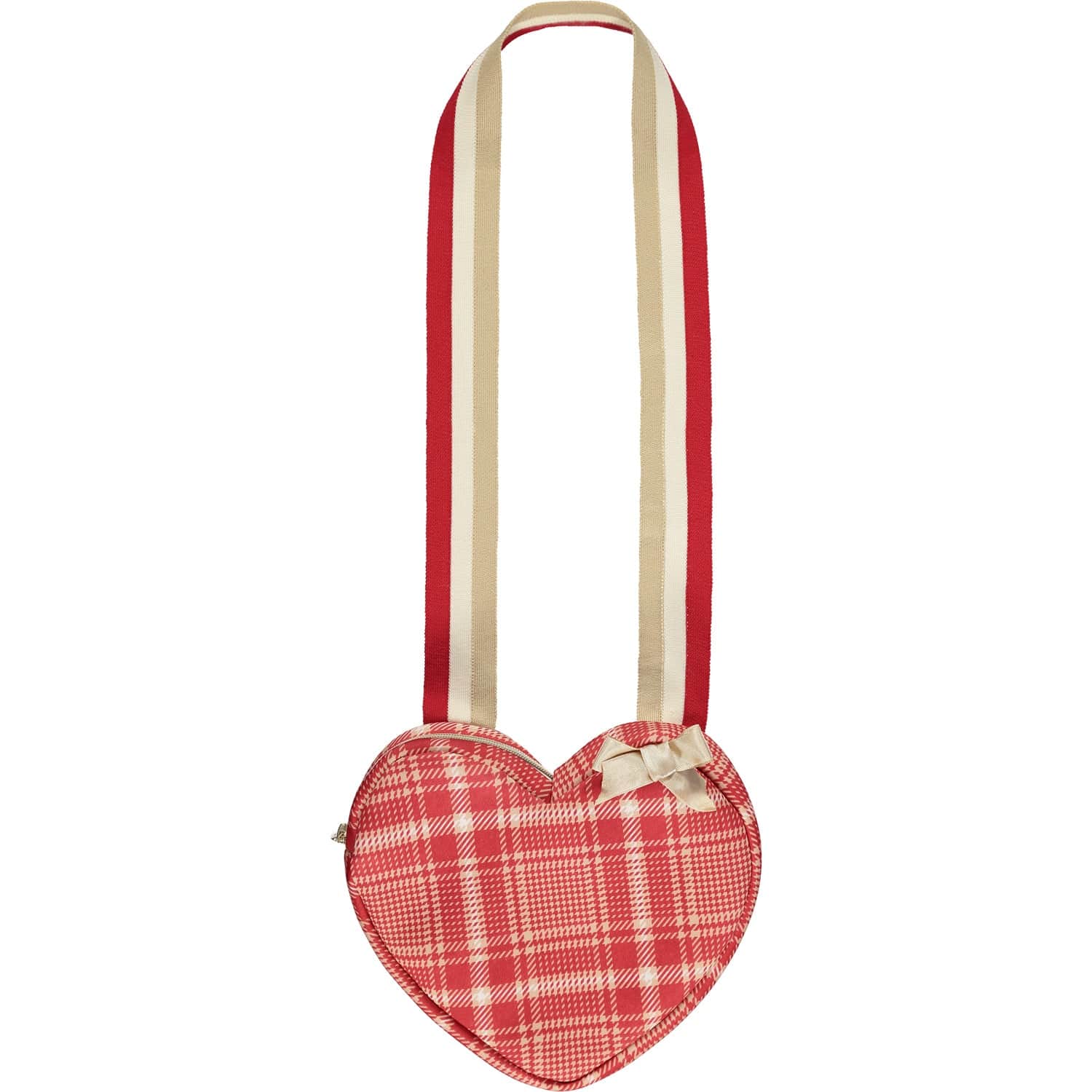 A DEE - Martha Check Love Heart Bag - Red