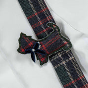 LAPIN HOUSE - Tartan Scotty Dog Pinafore Dress - Green