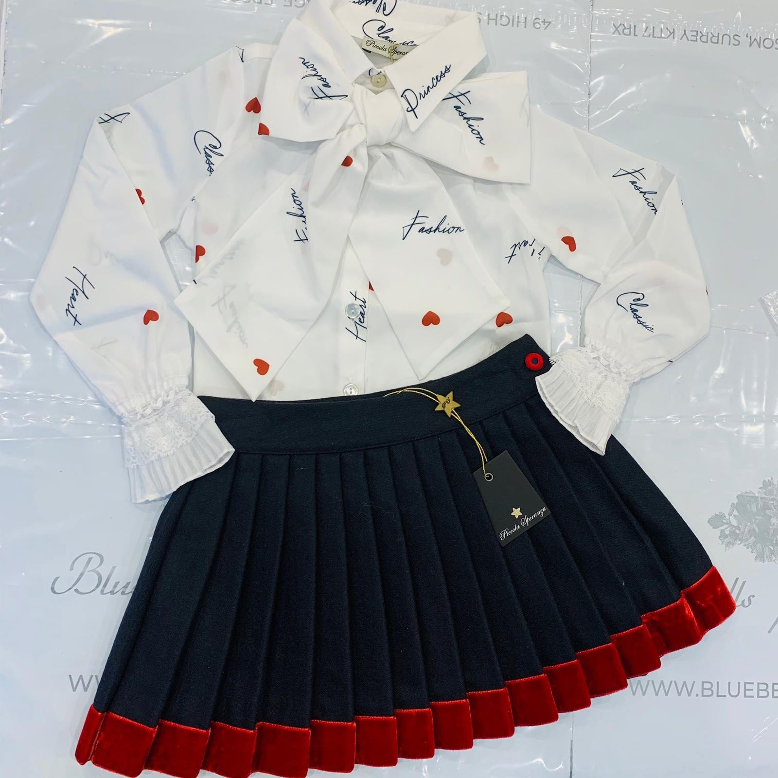 PICCOLA SPERANZA PRINT BLOUSE AND SKIRT