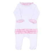 MAGNOLIA BABY - Tiny Elephant Ruffle Babygrow - Pink