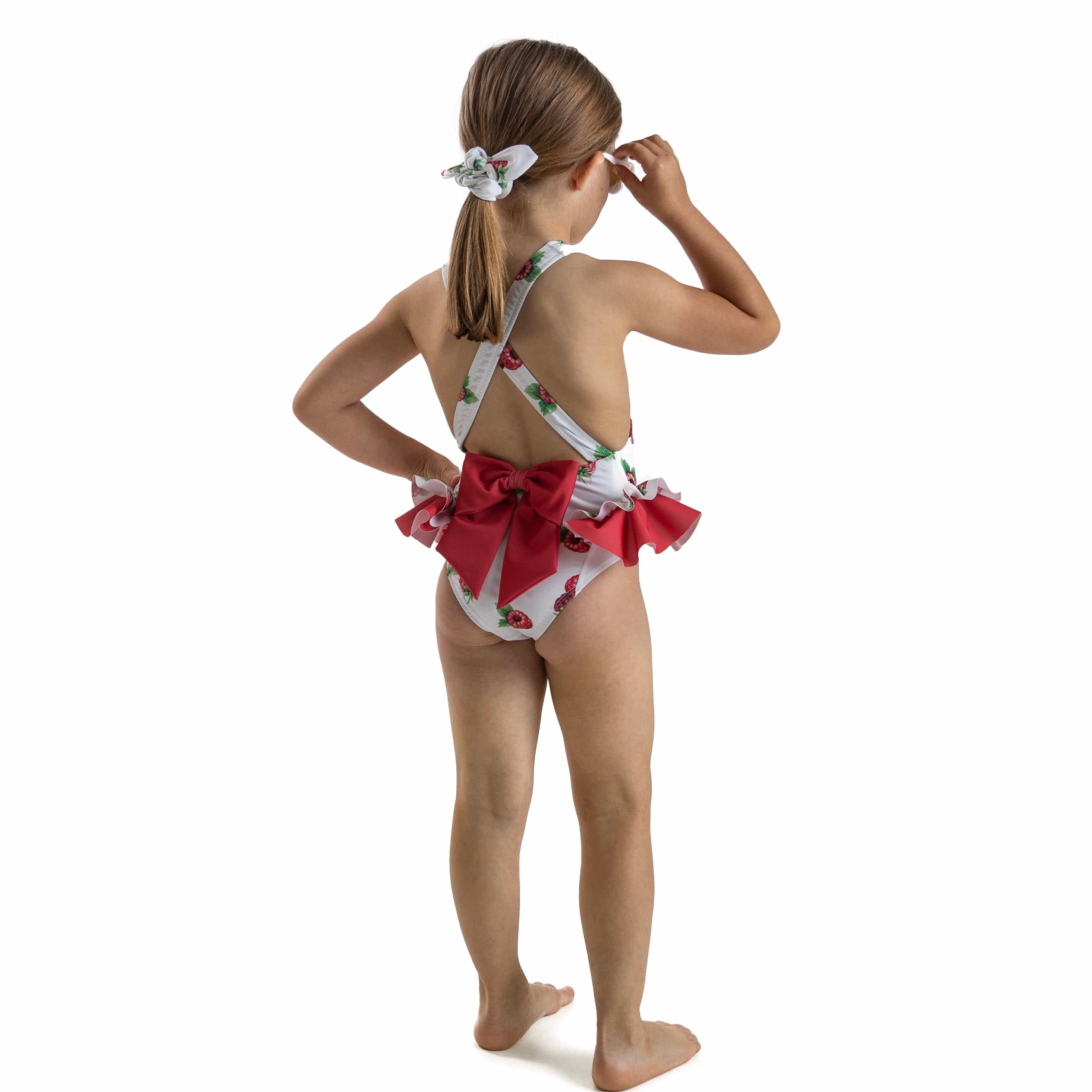 MEIA PATA - Mahe Raspberries Print Swimsuit - Crimson
