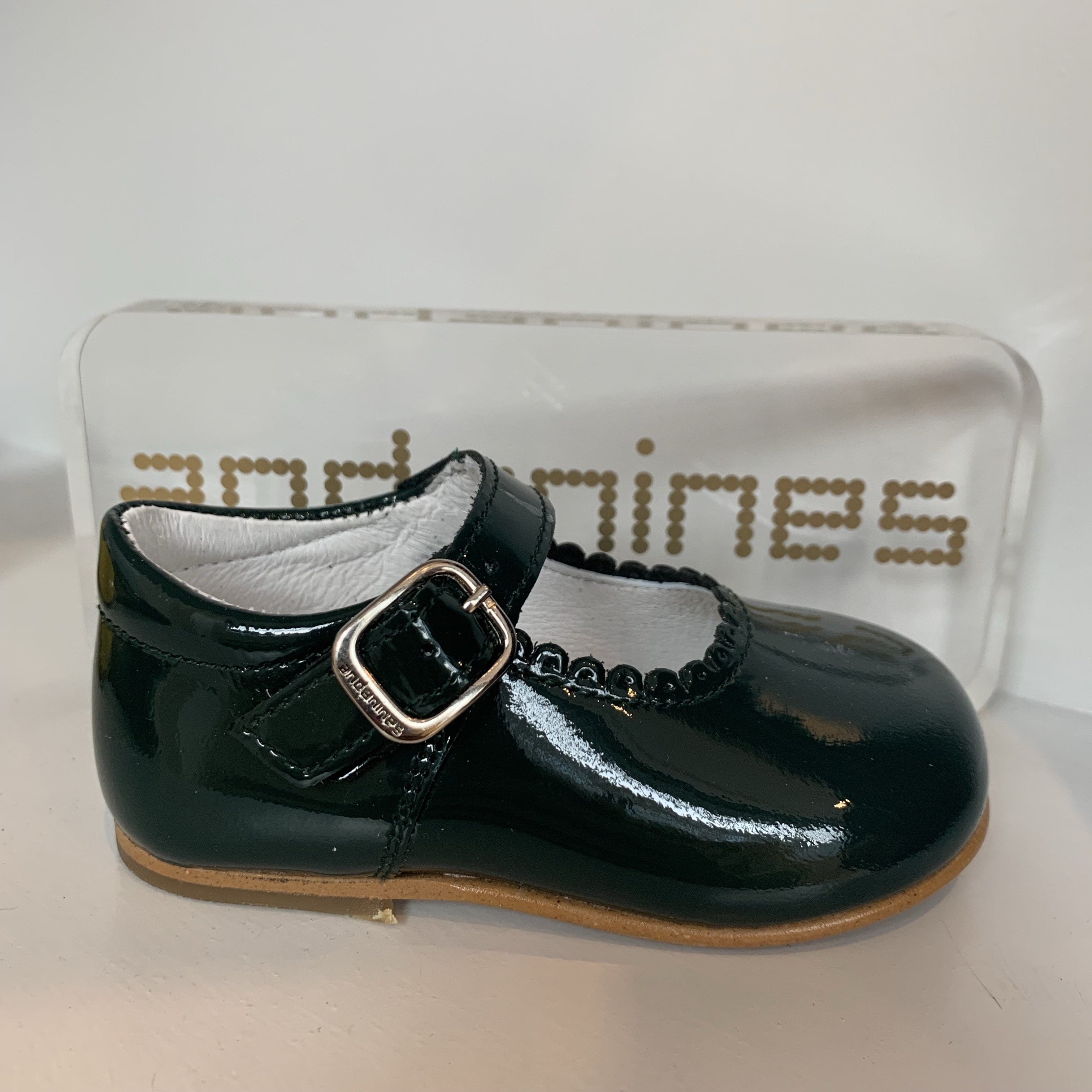 ANDANINES - Mary Jane Shoe - Bottle Green