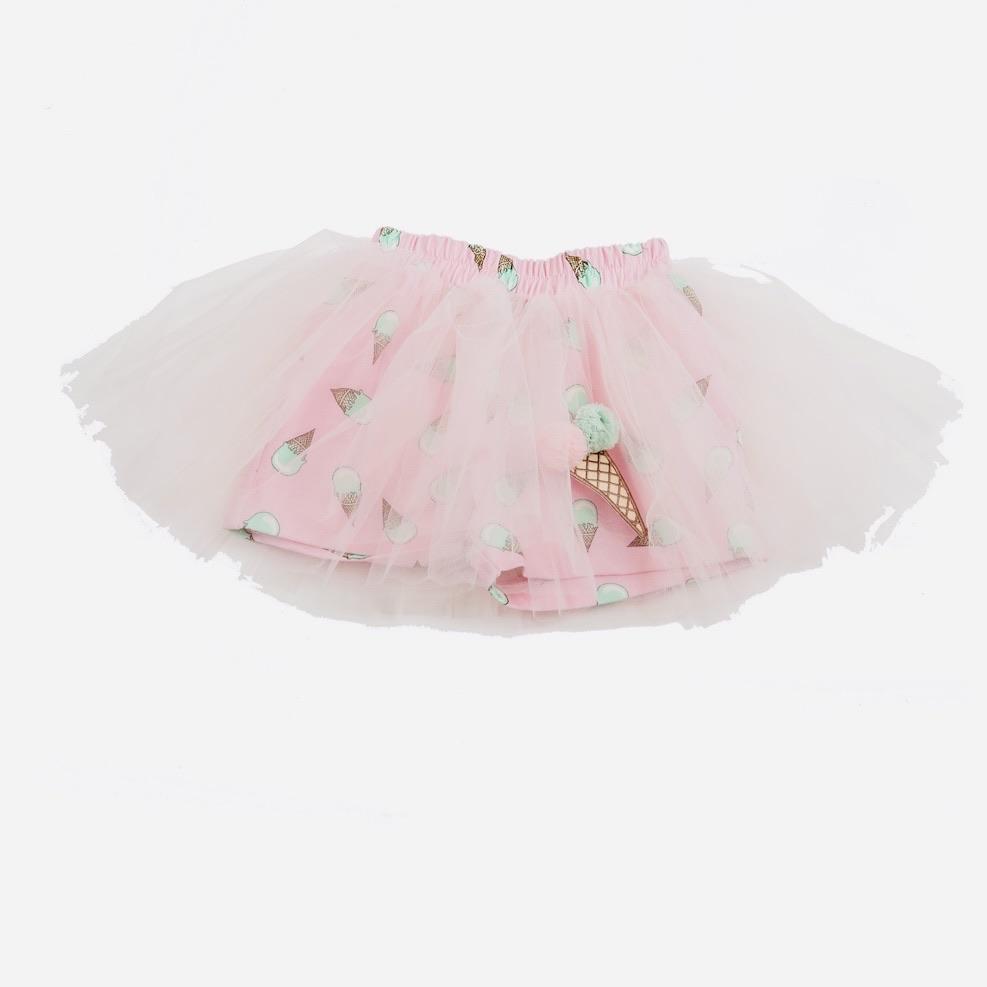 Daga - Ice Cream Tutu Skort Set  - Pink