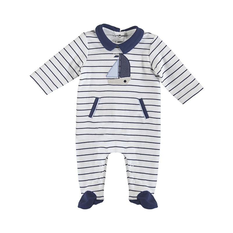 MAYORAL - Stripe Onesie - Navy