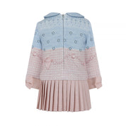LAPIN HOUSE - Pleated Bow Jewel Dress - Pink