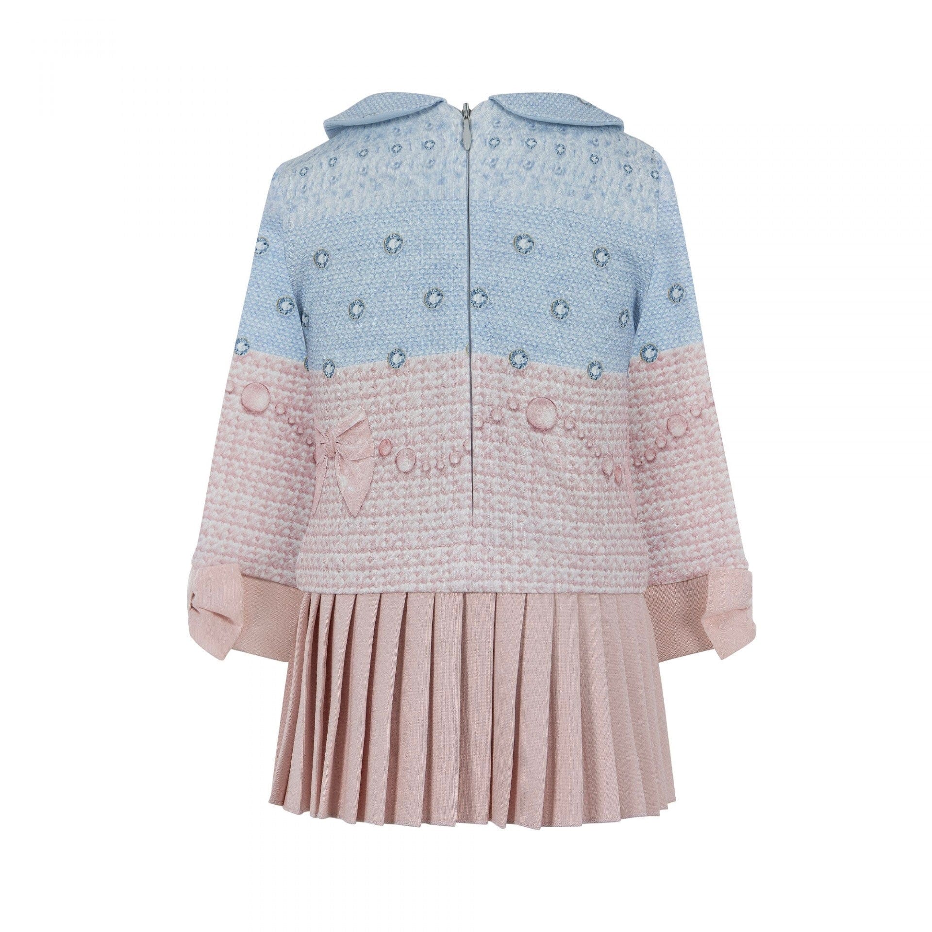 LAPIN HOUSE - Pleated Bow Jewel Dress - Pink