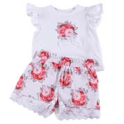 Daga - Floral Bow Two Piece Short Set - Coral