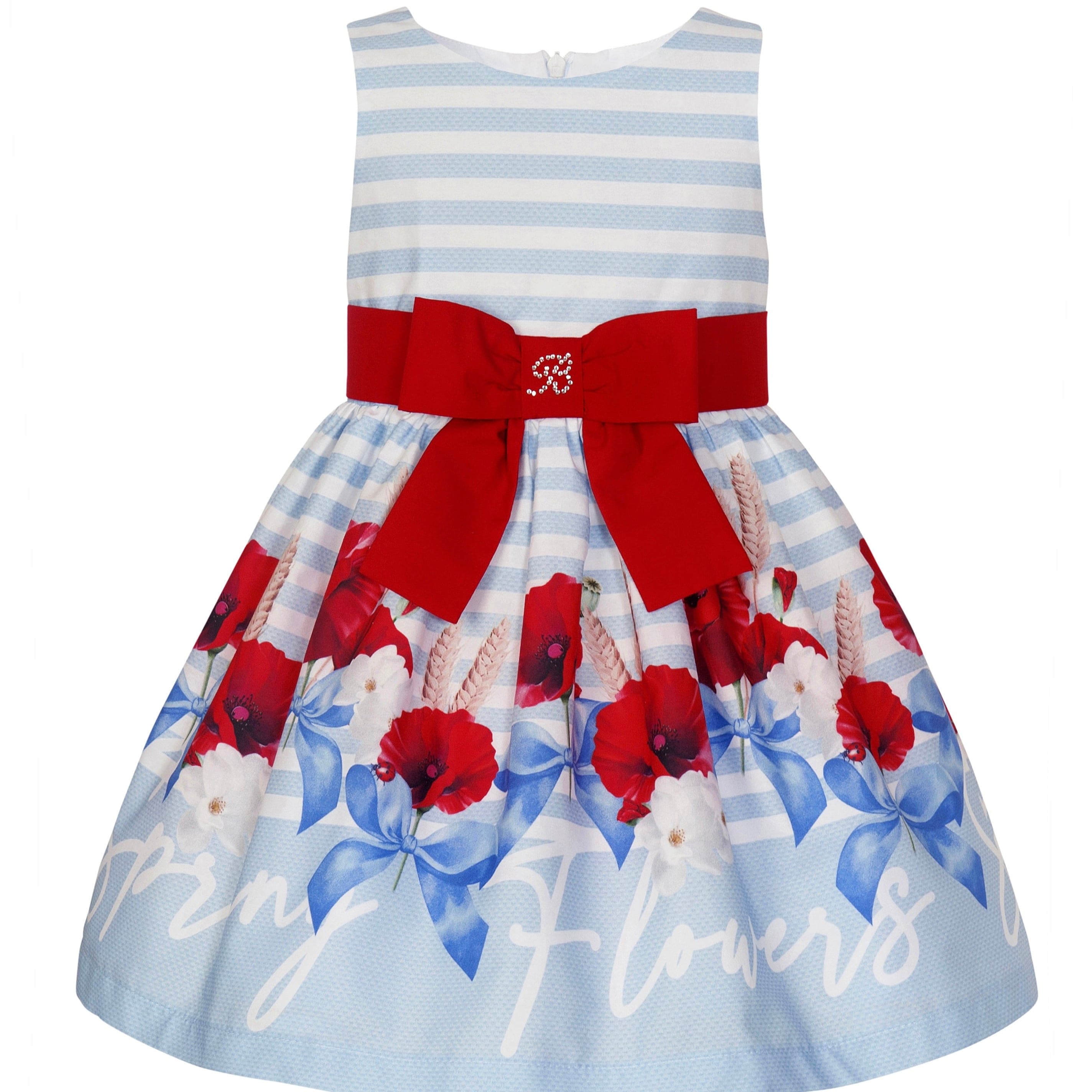 BALLOON CHIC - Poppy Stripe Dress - White
