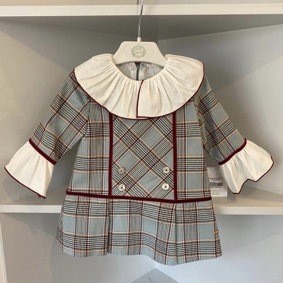 MARTA Y PAULA BLUE CHECK DRESS
